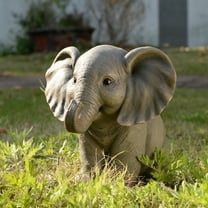 Sitting Baby Elephant W/Trunk Up