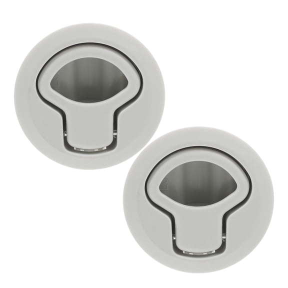 LITINKIMI White Nylon Boat Door Latch with Stainless Steel for Yacht, Recessed Handle, Concealed Mounting Hardware