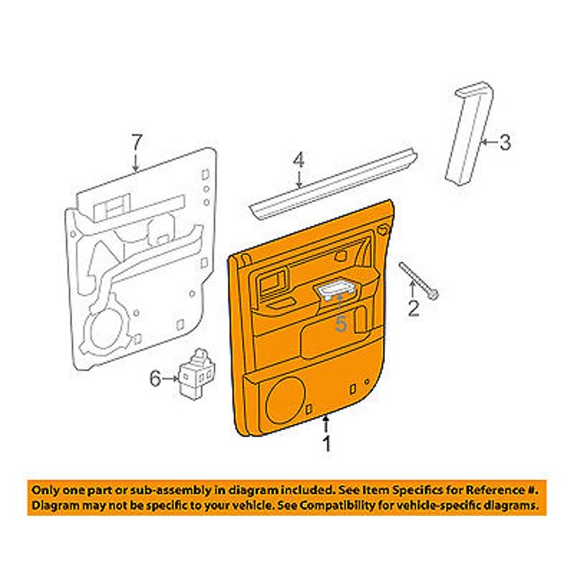 CHRYSLER OEMDoor Interior Trim Panel Left 5HS211DVAD