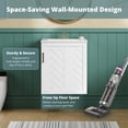 thumbnail image 3 of GZXS 20-inch White Bathroom Vanity with Ceramic Sink Combo Set, Modern Wall-Mounted Floating Storage Cabinet with Soft Closing Door & Side Open Shelves, Space-Saving Bathroom Space Saver, 3 of 10