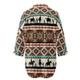 thumbnail image 5 of Xoenoiee Aztec Horse Cactus American Tribal Print Womens Swimsuit Cover Up Shirts Oversized Beach Bikini Bathing Suit Coverups Beachwear Button Up Blouse Top Vacation Outfit, S, 5 of 7