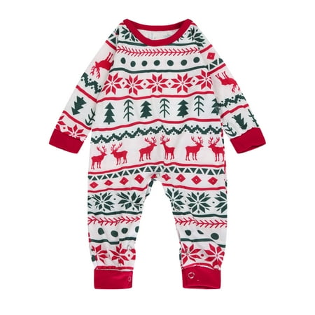 

PAXLYH Christmas Parent-child Wear Fashion Snowflake Elk Print Family Pajamas Home Service Parent-child Suit Kid clothes