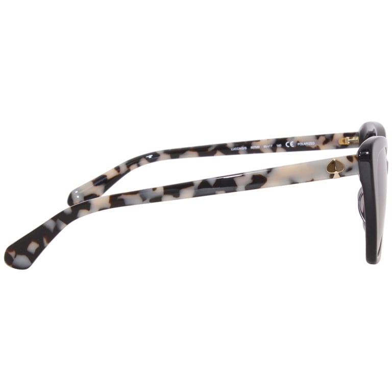 kate spade Black Cat-Eye Sunglasses with white sides Kate Spade Yolanda/S 807/9O Cat Eye Black White Sunglasses  main image 2