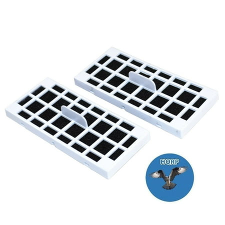 HQRP 2-pack Refrigerator Air Filter for GE CFE29TSSS, CFE29TSDASS, CFE29TSDBSS, FE29TSDCSS, CFE29TSDDSS, CFE29TSDESS, CFE29TSDFSS Cafe Series Refrigerators + HQRP Coaster