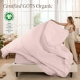 thumbnail image 4 of Bare Home Organic Percale Sheet Set - 100% Organic Cotton - Split King, Dusty Pink, 4 of 11