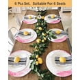 thumbnail image 4 of 13 Inch Round Placemats Set of 6, Pink Christmas Non Slip Heat Insulation PP Table Mats, Winter Snowflake Abstract Forest Tree Washable Place Mats for Kitchen Dining Party Table Decor, 4 of 7