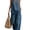 Blue, variant on Women's Denim Two Piece Set Halter Top Wide Leg Pants Outfit(Navy,XL)