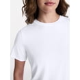 thumbnail image 5 of Time and Tru Women's Draped Boxy Tee with Short Sleeves, Sizes XS-XXXL, 5 of 6