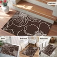 thumbnail image 5 of Rectangle Area Rugs 2 x 3 Ft, Brown Flowers Non-Slip Residential Carpet, Spring Floral Botanical Modern Art Indoor Crawling Mats Runner Rugs for Living Room/Dining Room/Bedroom, 5 of 8