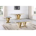 thumbnail image 3 of Pemberly Row Crownie Gold Rectangle Faux Marble Coffee Table, 3 of 3