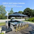 thumbnail image 4 of PURPLE LEAF  9 x 11ft Outdoor Rectangle Umbrella Large Cantilever Umbrella Grey, 4 of 5