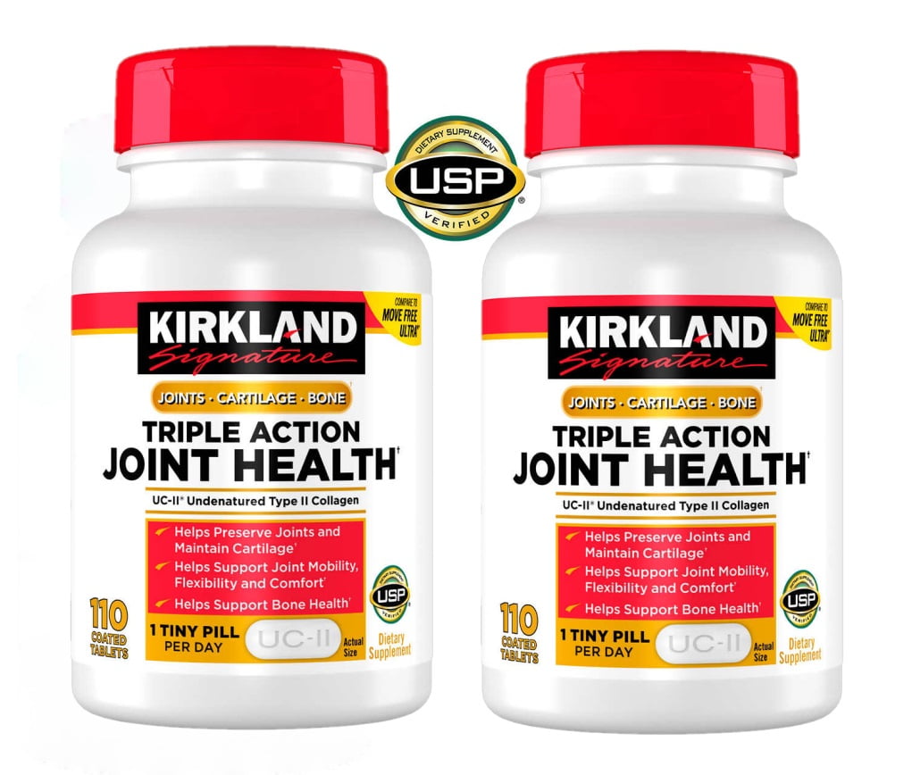 2 Pack Kirkland Signature Triple Action Joint Health, 110 Coated Tablets