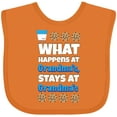 thumbnail image 3 of Inktastic What Happens at Grandma's Boys or Girls Baby Bib, 3 of 4