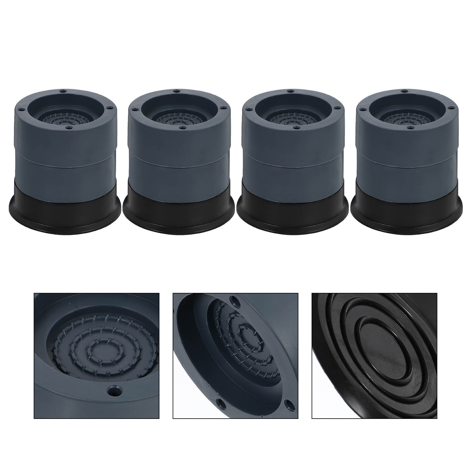 Vosarea 4Pcs Dryer Pads Grey Cushion Washer Foot Accessory Noise Reduction