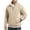 Khaki, variant on LYSMORA Men's Textured Quarter Zip Pullover Sweatshirt, Stand Collar Long Sleeve Loose Casual Athletic Tops with Side Hand Pockets
