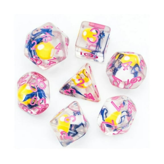 Foam Brain Games Poly Set - Fairytale Mushrooms w/Pink (7) New