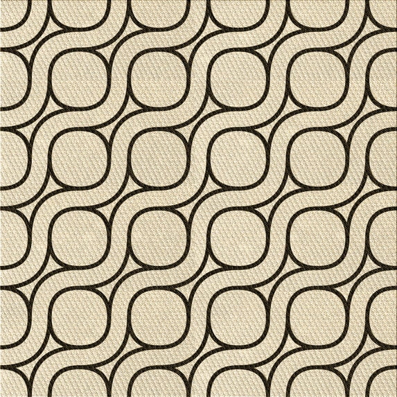 Ahgly Company Indoor Square Patterned Wheat Beige Area Rugs, 6' Square