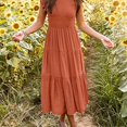 thumbnail image 1 of Vestido De Capas Sólidas  Vestido Informal Para Primavera Y Verano  Ropa De Mujer, 1 of 7