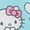 Hello Kitty Blue, variant on Kpop Demon Hunters Girls Short Sleeve Sleep Top and Pants Pajama Set, 2-Piece, Sizes 6-12