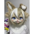 thumbnail image 5 of Cabeza peluda personalizada Kigurumi Head Cosplay Kemono Fursuit Auriculares hechos a mano Bestia Fursuit personalizado Cabeza Kemono, 5 of 5
