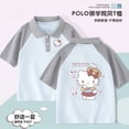 thumbnail image 3 of 2024 Nueva camiseta polo de estilo coreano con solapa de manga corta para niñas de Hello Kitty, transpirable, pequeña y fresca, de moda, 3 of 4