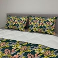 thumbnail image 2 of Floral Comforter & Sham Bedding Set, Abstract Distorted Foliage Motifs Soft Pastel Colored Look Spots Contemporary, 3 pcs Duvet Set Microfiber Filling Quilt, 5 Sizes, Multicolor, by Ambesonne, 2 of 4