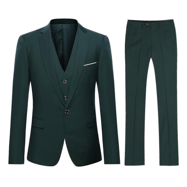 Traje de hombre Casual de negocios Traje de 3 piezas Blazer Pantalones Chaleco 9 colores Z