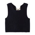 thumbnail image 5 of TTUHYWXI Sweater Vest Top for Women Casual Crop Knit Cardigan Vest Bow Tie Back Knitted Tank Tops (Navy, M), 5 of 5