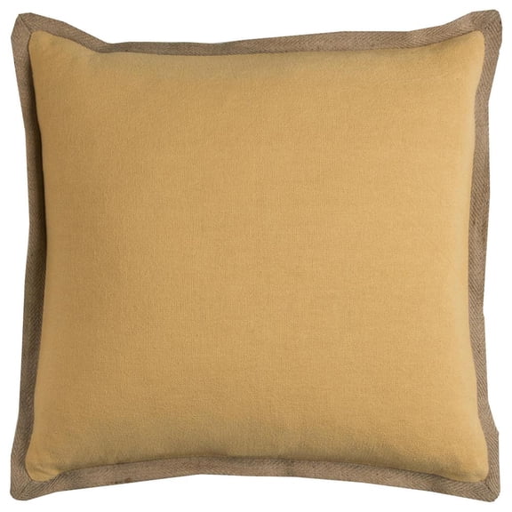 Rizzy Home 20" x 20" Cotton Pillow Cover in Yellow