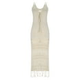 thumbnail image 4 of YUNAFFT Stylish Open-Back Beach Cover-Up Dress for Women Crochet Lace Sun Dress with Adjustable Straps, 4 of 9