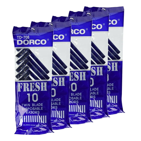 Dorco Fresh Twin Blade Disposable Razors 10 per pack (5 packs)