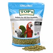 TOP's Parrot Food Large Pellets for Macaws, Greys, Cockatoos, Eclectus, USDA Certified nOrganic, Non-GMO, Corn, Soy & Peanut Free, 1 lb