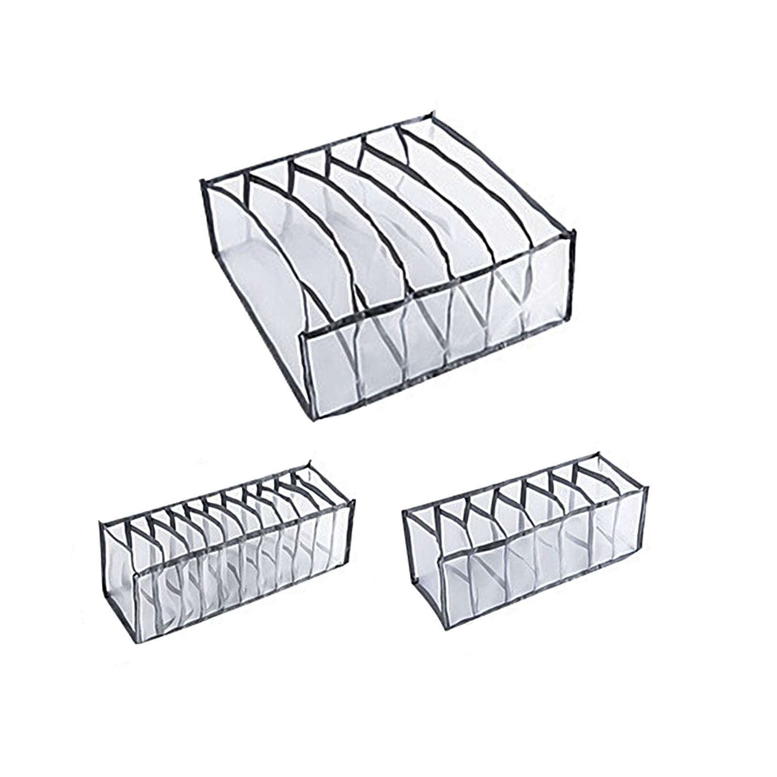 3 Pack Underwear Drawer Organizer Divider Set, Foldable Underwear