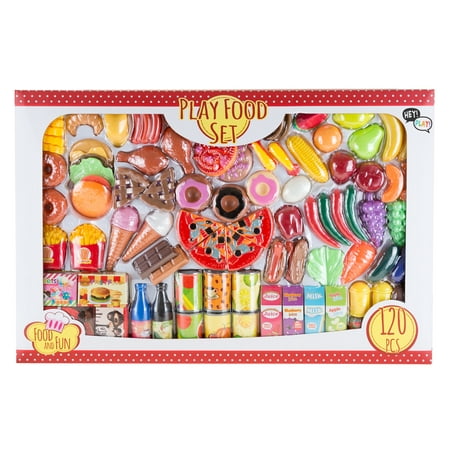 Pretend Play Assorted Food Set - Fresh, Boxed and Canned Food by Hey! Play!