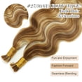 thumbnail image 5 of Eayon Body Wave Bulk Human Hair For Braiding Blend #27/30/613 18 inch 300g 100% Unprocessed Virgin Human Braiding Hair for Boho Braids, 5 of 6