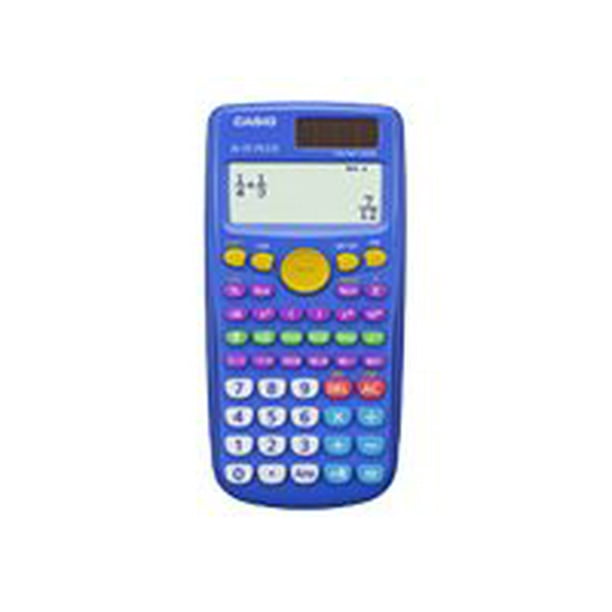 Casio FX 55PLUS Scientific calculator 10 digits 2 exponents solar panel battery Walmart