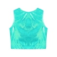thumbnail image 4 of iEFiEL Kids Girls 2-Piece Activewear Modern Dance Sports Outfit Racer Back Vest Tops with Shorts Gym Suit Green 14, 4 of 7