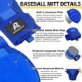 thumbnail image 3 of Sliding Mitt, Baseball Softball Sliding Glove for Adult, Universal Right or Left Hand Baseball Sliding Mitts, Elastic Adjustable Wrist Compression Strap, Blue, 3 of 8