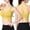 Yellow, variant on ibiyuan Sports Bras for Women Strappy Running Supportive High Impact Sports Bra with Sewn in Pads Seamless Breathable Wireless Bra