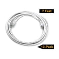 thumbnail image 3 of iMBAPrice Ethernet Cable Cat5e - 7 feet White - Male to Male Connectors for Base-T Networks, 2-Pack, 3 of 6