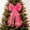 Hot Pink, variant on Christmas Snow Lace Bow Tree Topper Decoration Long Flowing Ribbon Bow Christmas Tree Ornament Holiday Decor Wall Fireplace Door Hanging Display Home Party Winter Decoration