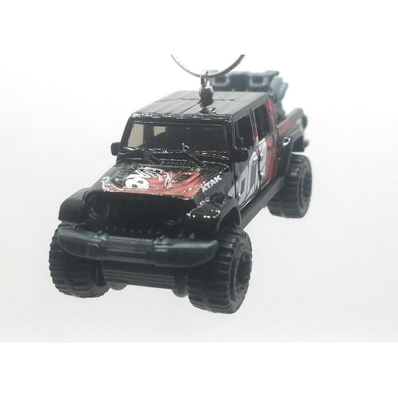 Christmas Ornament for 2020 Jeep Gladiator Black/Red Splat Decal Dirt Bikes