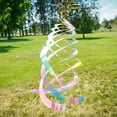 thumbnail image 2 of In the Breeze 9162 — Striped Iridescent Crystal Spinner — Suncatcher Wind Spinner for Yards and Gardens, Humane Animal Deterrent, 2 of 4
