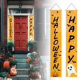 thumbnail image 3 of Couplets de puerta de Halloween bandera calabaza fantasma calavera Couplet cortina decoración feliz Festival Banner Día del fantasma 2023 Halloween P7M7, 3 of 4