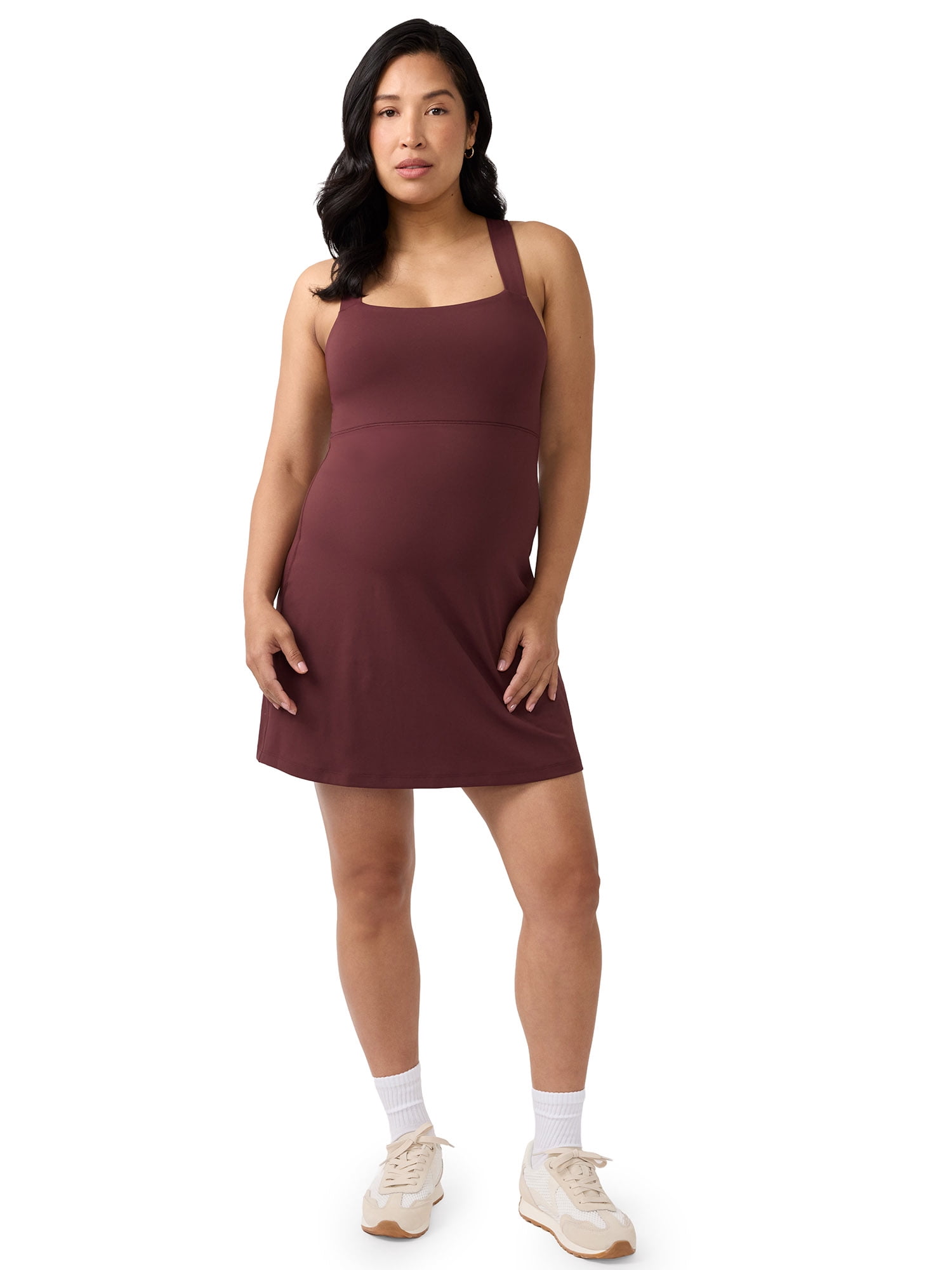 Ingrid & Isabel For Every Belly Women's Maternity Racerback Active Dress, Sizes S-XXL