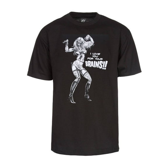 Mens I Love You For Your Brains Short-Sleeve T-Shirt - Black - Medium