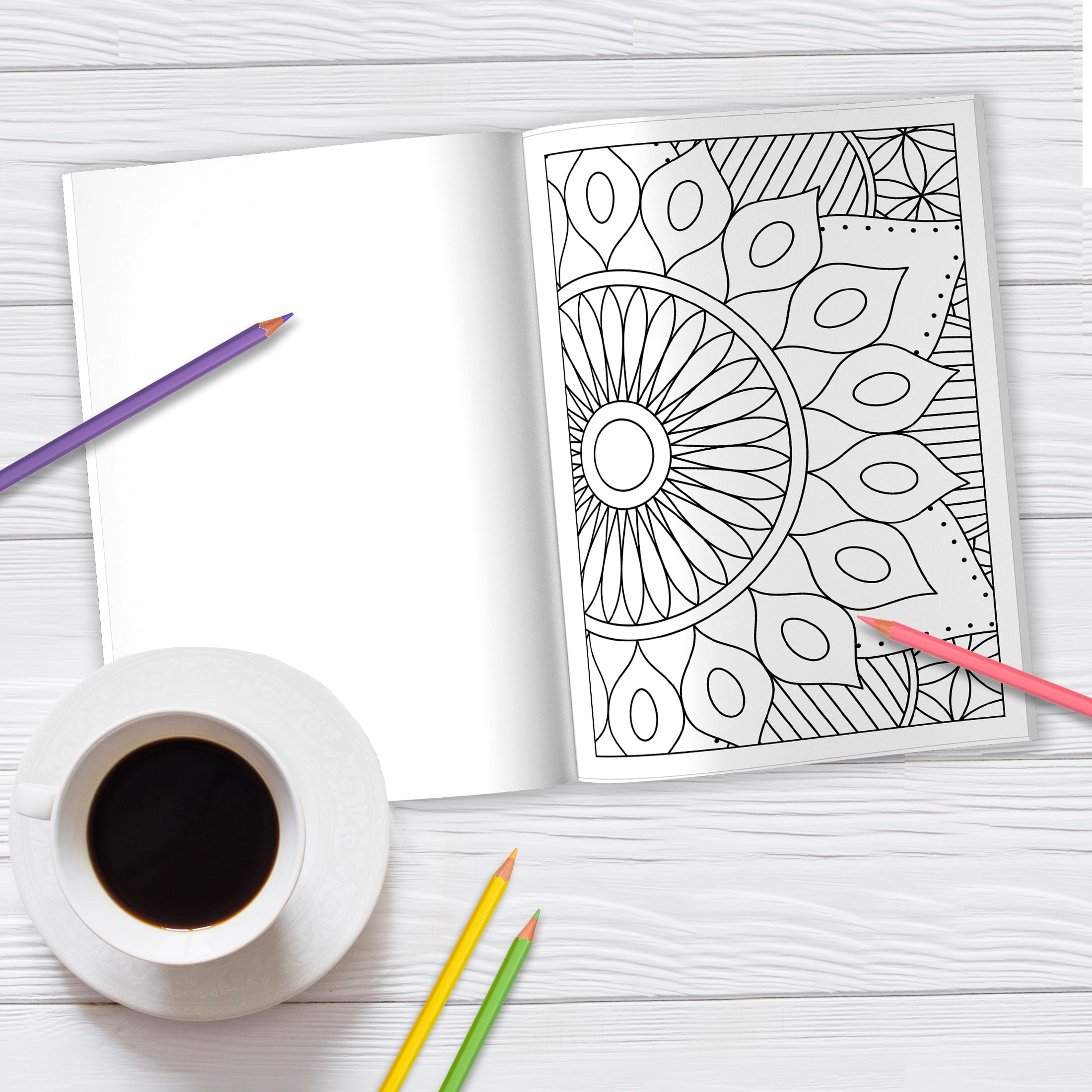 Mandalas Advanced Coloring Book, by CrownJewlz, (Paperback)