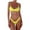 Yellow, variant on Bikini Sets for Women Spaghetti Strap Swim Bra with High Waist Thong High Waisted Bikini Sets for Women
