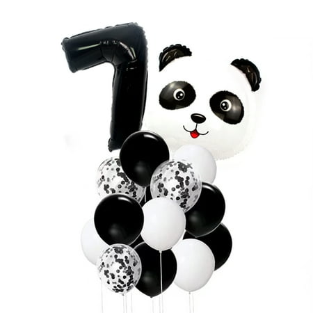 7th Birthday Party Decorations, Boy Girl Birthday Balloons, Panda Balloon (Number 7)