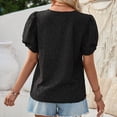 thumbnail image 4 of Tops for Women Trendy Slouchy T Shirts Women Casual Shirt Womens Athletic Shirt Cropped Tee Soft T Ladies Long Sleeve Sheer Top Dressy Summer Tops Thermal Knit Dresses for Tunic Black M, 4 of 7